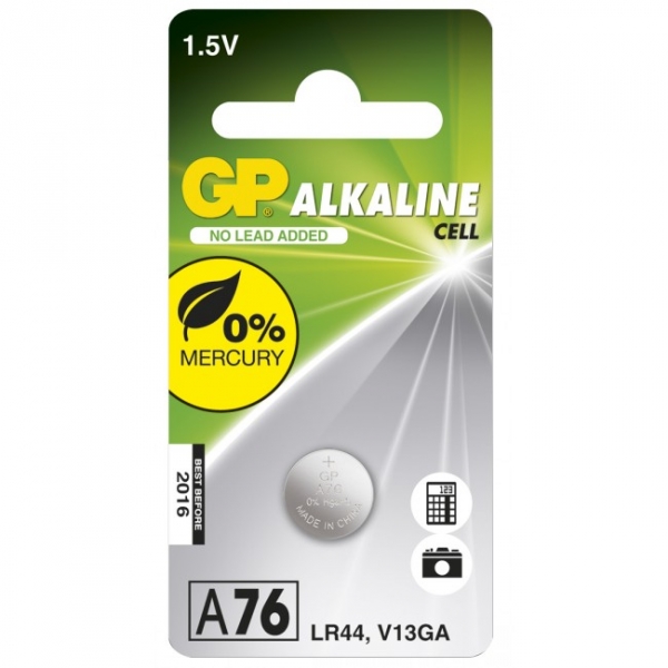 1 pce Pile bouton alcaline LR44 GP ALKALINE 1,5V