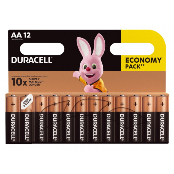 Duracell Basic LR6 AA x 12 piles alcalines - PilesMoinsCher