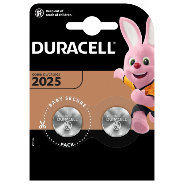 Duracell CR2025 lithium x 2 piles - PilesMoinsCher