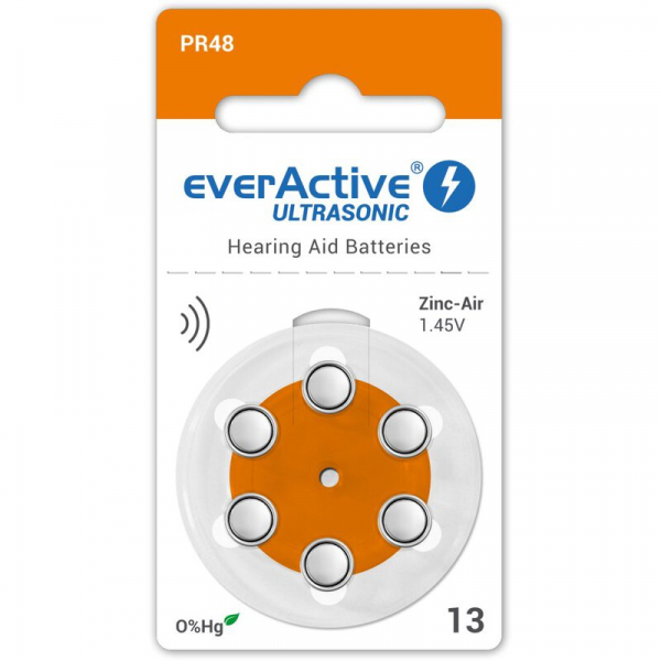 everActive ULTRASONIC 13 pour appareils auditifs x 6 piles